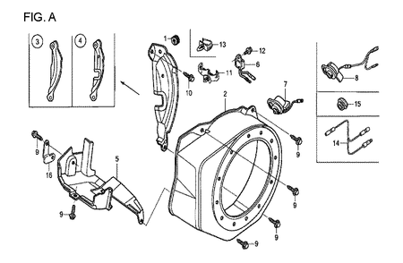 Fig-1 Diagram and Parts List for GX120T1 Type TXBR Honda Engine