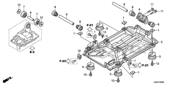 Part Location Diagram of 61304-Z39-C30 Honda Nut, Special (6mm)