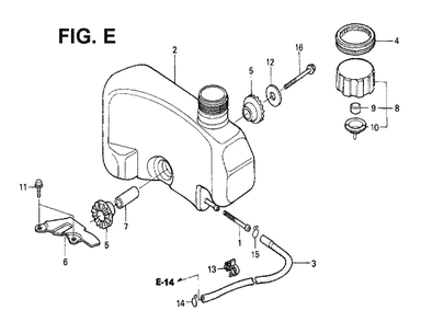 Fig-9 Diagram and Parts List for GXV120 Type SFL Honda Engine