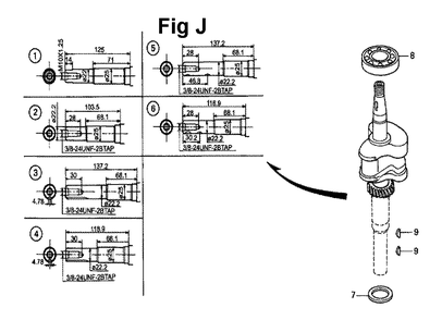 Fig-6 Diagram and Parts List for GXV140 Type N2 Honda Engine