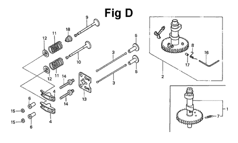 Fig-10 Diagram and Parts List for GXV140 Type A1 Honda Engine