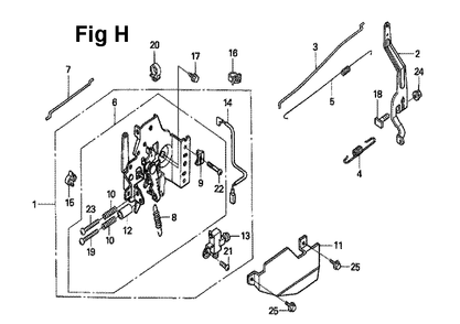 Fig-4 Diagram and Parts List for GXV160UH2 Type N45 Honda Engine
