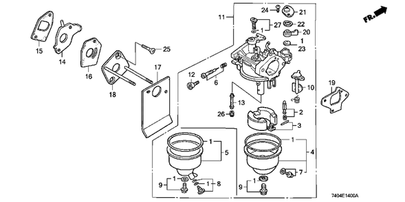 Part Location Diagram of 16211-ZG0-010 Honda INSULATOR, CARB