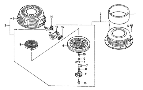 Fig-0 Diagram and Parts List for GXV340K2 Type DA Honda Engine