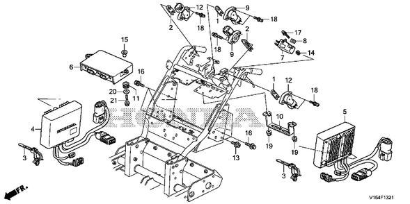 Part Location Diagram of 35345-HF1-830 Honda Collar, Stop Switch