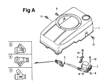 Fig-9 Diagram and Parts List for GXV120 Type P Honda Engine