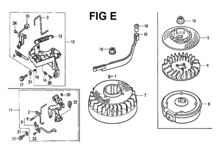 Fig-11 Diagram and Parts List for GXV140 Type N2 Honda Engine