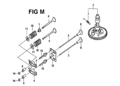 Fig-3 Diagram and Parts List for GXV160H2 Type N5 Honda Engine