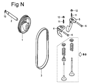 Fig-14 Diagram and Parts List for GC160 Type QHEB Honda Engine