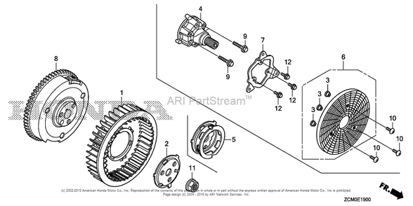 Flywheel Diagram and Parts List for GX690RH (typeTDCC/A)(GCAPH-1000001) Honda Engine