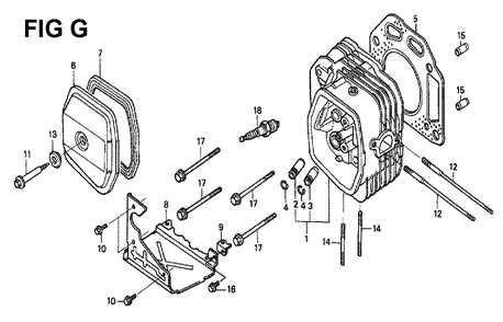 Fig-5 Diagram and Parts List for GXV340K2 Type DA Honda Engine