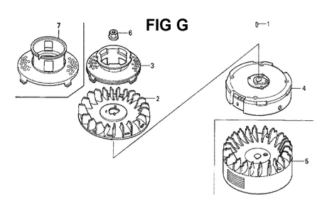 Fig-9 Diagram and Parts List for GXV160H2 Type N45 Honda Engine