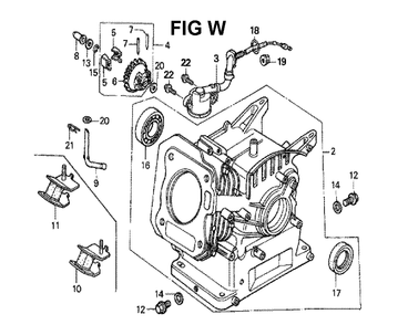 Fig-13 Diagram and Parts List for GX160K1 Type H1 Honda Engine
