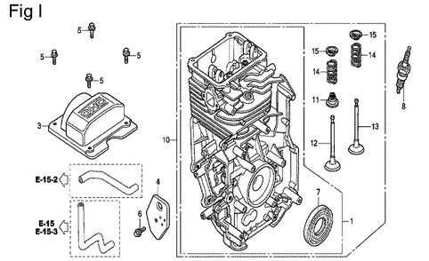 Fig-9 Diagram and Parts List for GC160 Type VHU Honda Engine