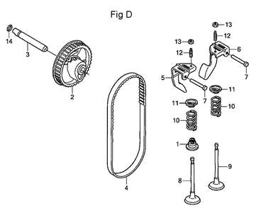 Fig-4 Diagram and Parts List for GS160LA Type QHAF Honda Engine