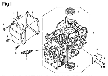 Fig-9 Diagram and Parts List for GSV190A Type A2G7 Honda Engine