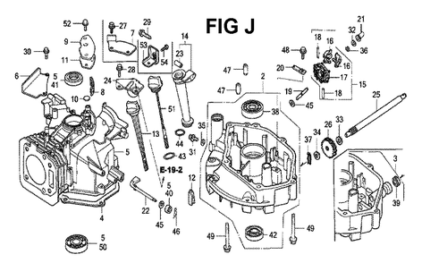 Fig-8 Diagram and Parts List for GXV160 Type N1S Honda Engine