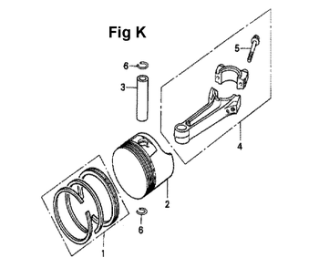 Fig-8 Diagram and Parts List for GXV140 Type N2 Honda Engine