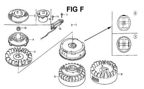 Fig-10 Diagram and Parts List for GXV160 Type N6 Honda Engine