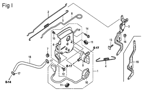 Fig-9 Diagram and Parts List for GCV190LA Type N5AP Honda Engine