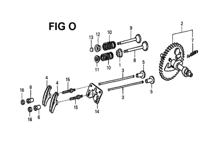 Fig-4 Diagram and Parts List for GX160H1 Type SX3 Honda Engine