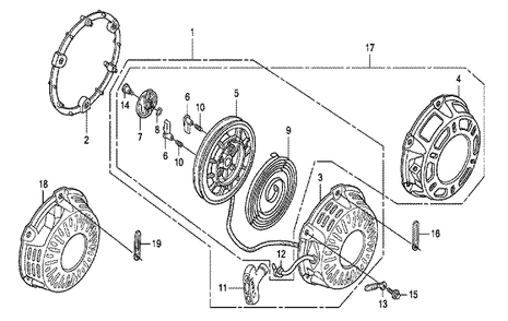 Fig-0 Diagram and Parts List for GX200 Type QVSH Honda Engine