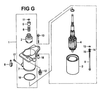 Fig-9 Diagram and Parts List for GXV160K1 Type SFSK Honda Engine