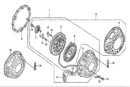 Fig-0 Diagram and Parts List for GX200 Type HX26 Honda Engine