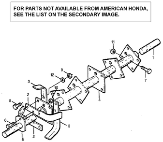 Rotor Assembly (Tl752a) Diagram and Parts List for TL752 Type  A Honda Lawn Tractor Accessories