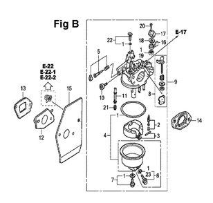 Fig-2 Diagram and Parts List for GXV160UH2 Type N1 Honda Engine