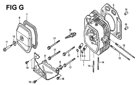 Fig-2 Diagram and Parts List for GXV340K2 Type DN Honda Engine