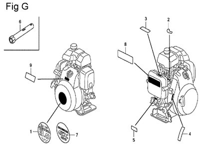 Fig-8 Diagram and Parts List for GX100U Type KRS2 Honda Engine