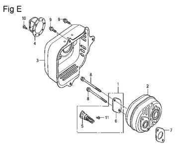 Fig-5 Diagram and Parts List for GCV160LA Type N5AF Honda Engine