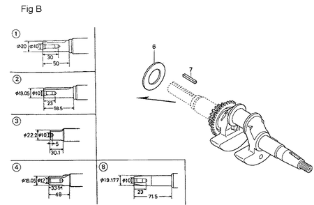Fig-2 Diagram and Parts List for GC190A Type QHAF Honda Engine