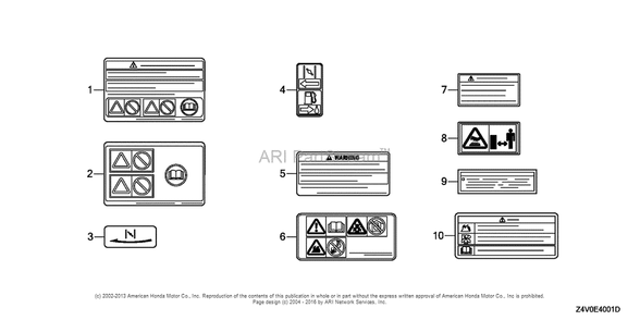 Other Parts (2) (Label) Diagram and Parts List for GX200UT2 (typePXU)(GCBTT-1000001) Honda Engine