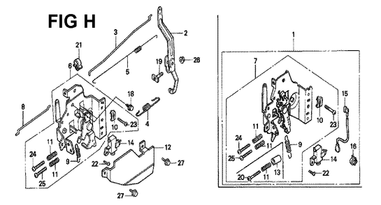 Fig-9 Diagram and Parts List for GXV160 Type S Honda Engine