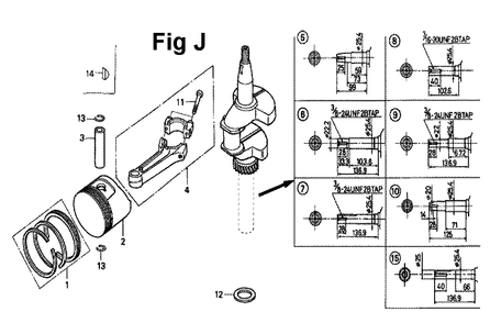Fig-5 Diagram and Parts List for GXV160K1 Type A1 Honda Engine