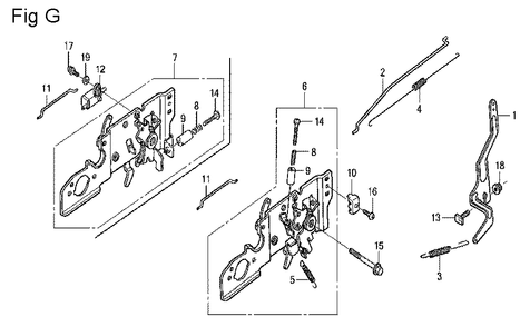 Part Location Diagram of 16555-ZM0-000 Lawn Boy Rod-Governor