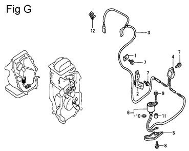 Fig-7 Diagram and Parts List for GC160 Type PXU Honda Engine