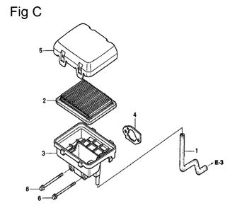 Fig-3 Diagram and Parts List for GC135 Type QHE Honda Engine
