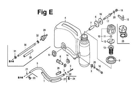 Fig-7 Diagram and Parts List for GXV160UH2 Type A1S Honda Engine