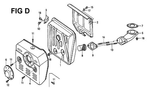 Fig-10 Diagram and Parts List for GXV340K2 Type DA Honda Engine