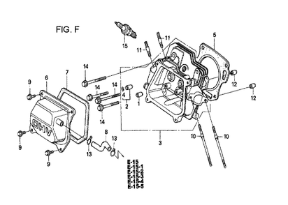 Fig-5 Diagram and Parts List for GX160U1 Type QCL Honda Engine