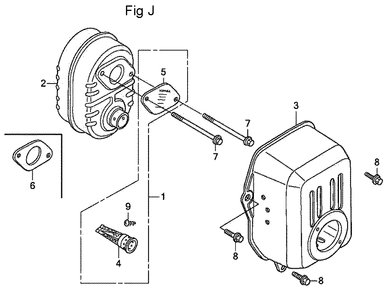 Fig-10 Diagram and Parts List for GC190LA Type QHAF Honda Engine