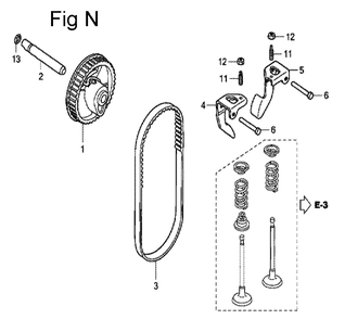 Fig-14 Diagram and Parts List for GC160 Type VXU Honda Engine