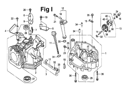 Fig-6 Diagram and Parts List for GXV160UA1 Type A1AS Honda Engine