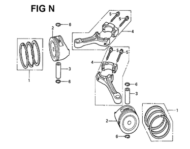 Fig-5 Diagram and Parts List for GXV530 Type QXU4A Honda Engine