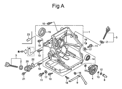 Fig-1 Diagram and Parts List for GC160 Type QBC Honda Engine