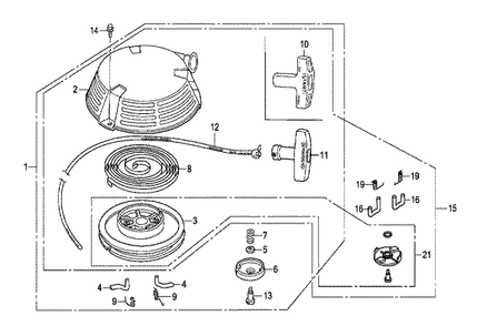 Fig-0 Diagram and Parts List for GXV160H2 Type SFJ Honda Engine