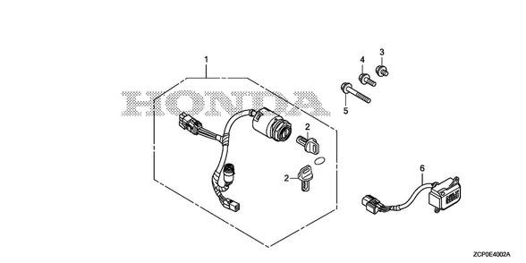 Other Parts (Combination Switch) (Meter) Diagram and Parts List for GX630RHX (Type VWS1)(GCAMH-2000001-9999999) Honda Engine